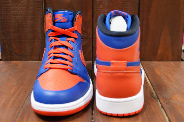 Air Jordan Retro I 1 High OG Knicks Melo Game Royal Team Orange 555088-407 (5)