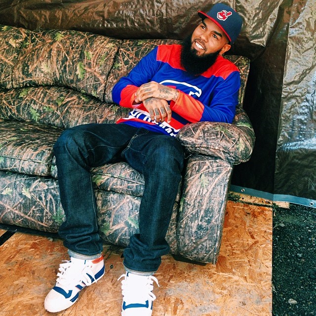 Stalley wearing adidas Originals Attitude Hi Knicks