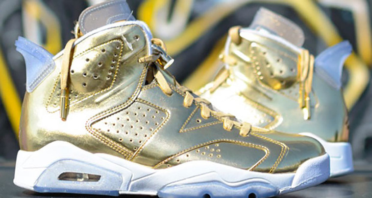 retro gold jordans