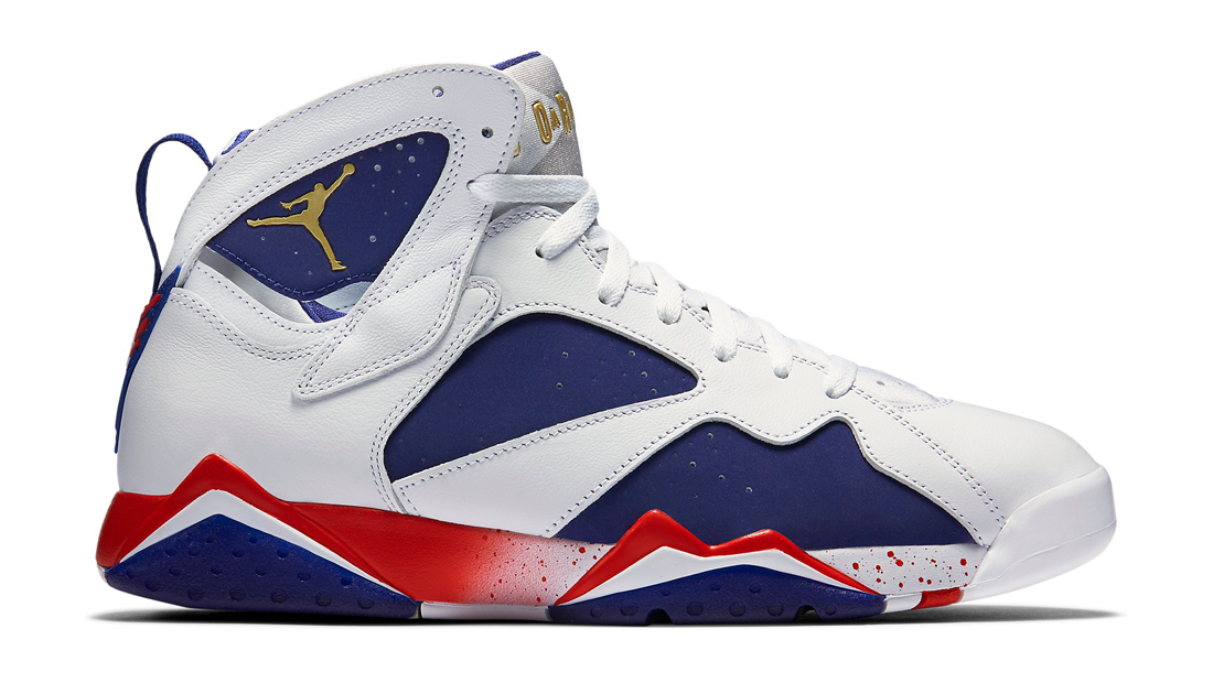 blue and gold jordan 7