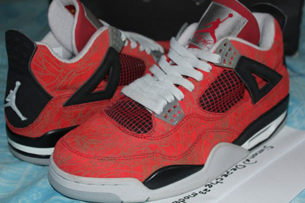 jordan 4 laser white and red