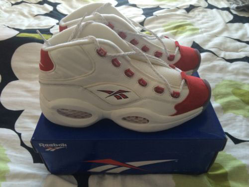 Reebok Question White/Red Suede