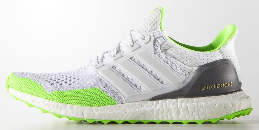 green and white ultra boost