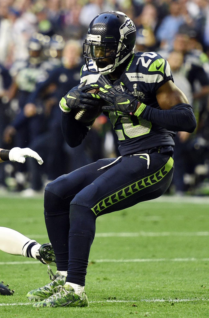 Jeremy Lane wearing Nike Alpha Pro Low Custom by SolesbySir