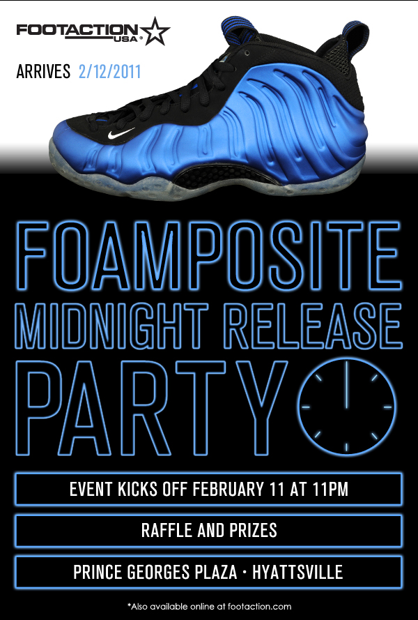 Royal Blue Nike Air Foamposite One Release Party @ Footaction