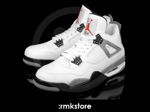 air jordan 4 white and grey