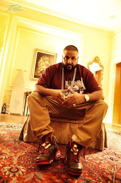 DJ Khaled wearing Air Jordan VI 6 Cigar