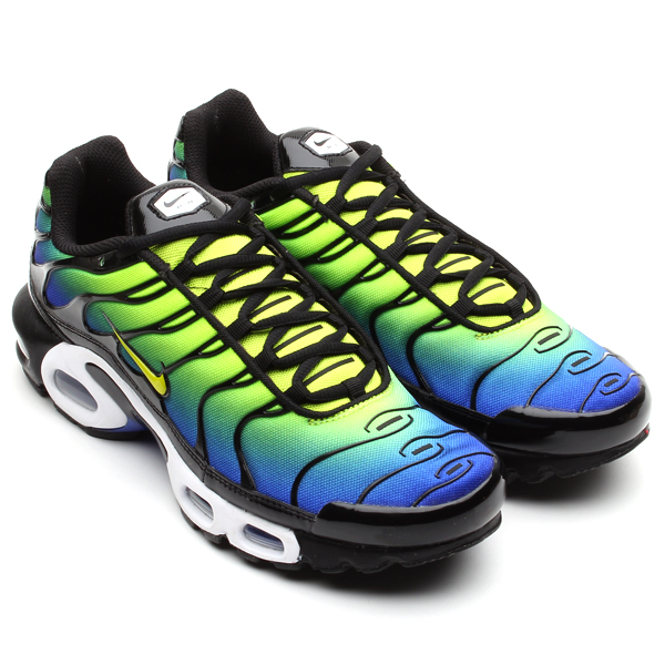 air max plus green and blue