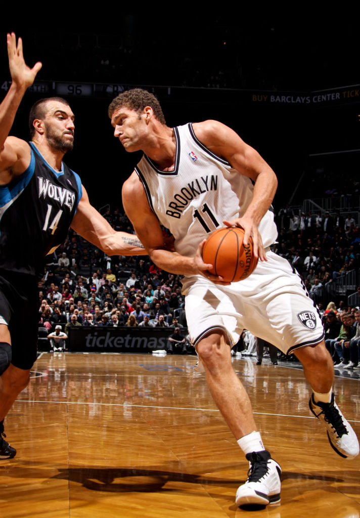 Brook Lopez wearing adidas adizero Ghost 2 White Black