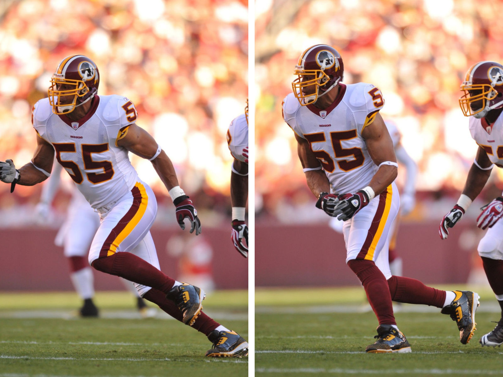 Jason Taylor Wearing Air Jordan III 3 Redskins PE Cleats (3)