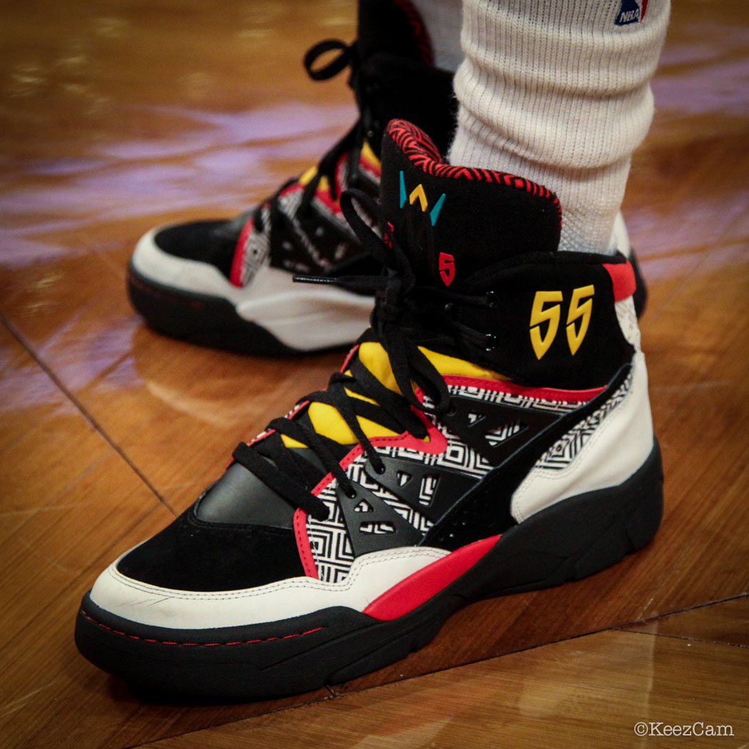 Sole Watch // Up Close At Barclays for Nets vs Heat - Tyshawn Taylor wearing adidas Mutombo