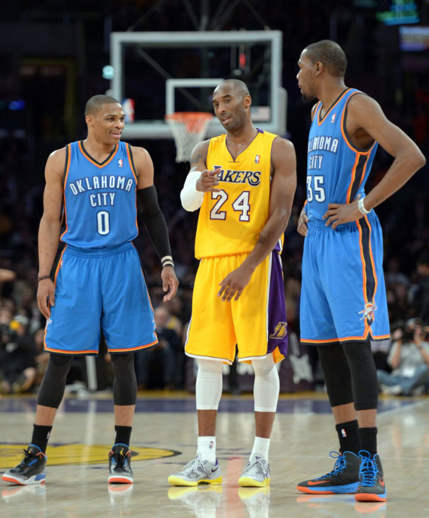 Russell Westbrook wearing Air Jordan III 3 OKC Away PE (3)