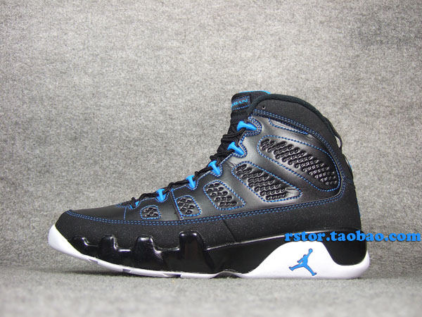 retro 9 blue and black