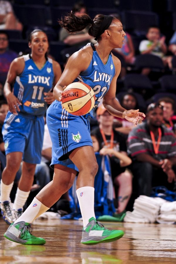 Monica Wright wearing Nike Zoom Hyperenforcer