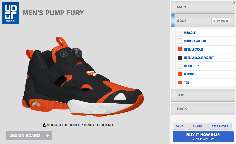 reebok pump design your own