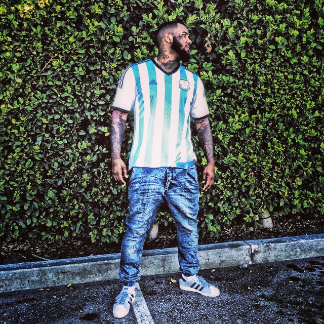 The Game wearing adidas Originals Superstar