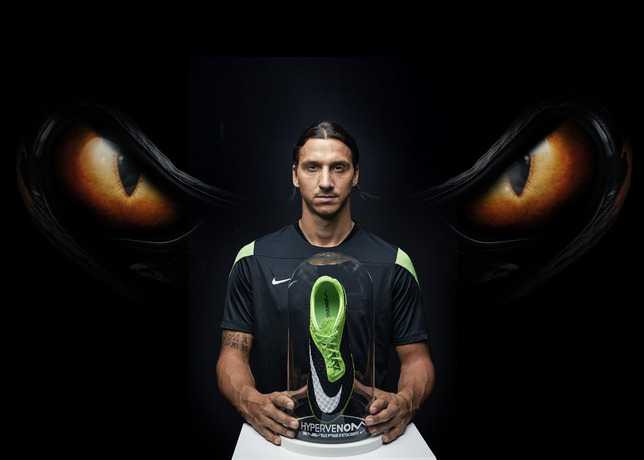 nike hypervenom flash lime colorway worn by zlatan ibrahimovic