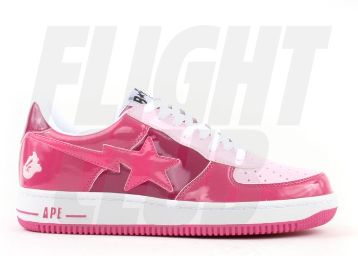 pink bape shoes