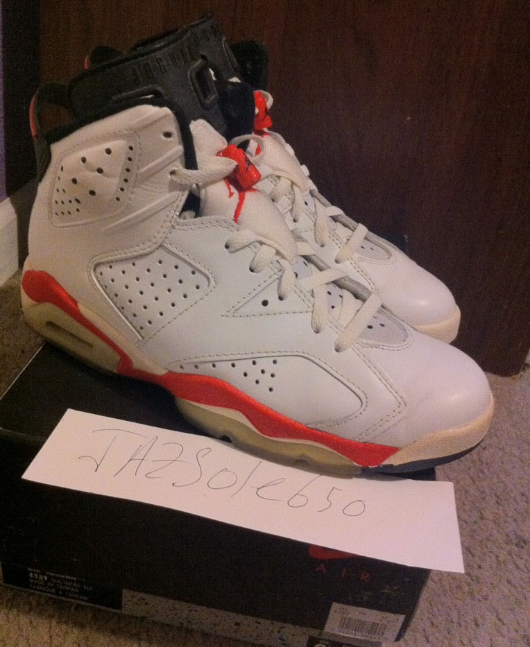 Pickups of the Week // Air Jordan VI 6 White Infrared by jazzsole650