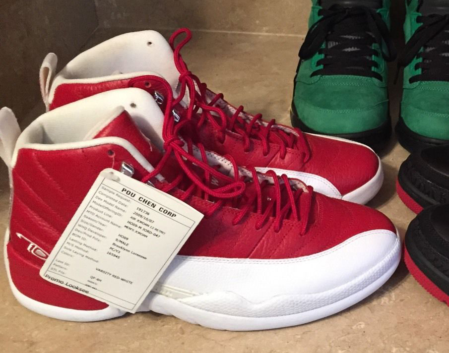 red and white jordan 12