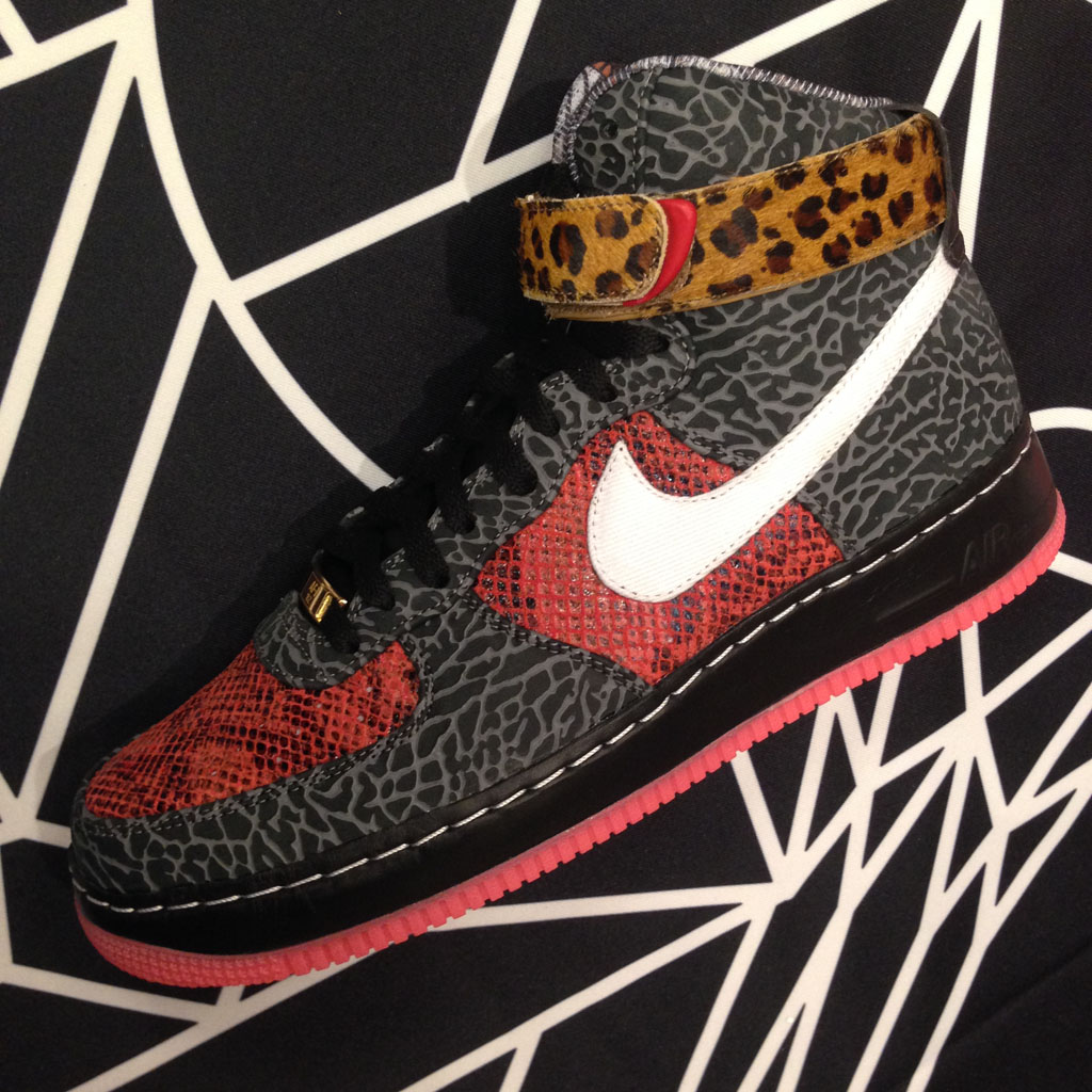 NIKEiD Air Force 1 Hi Gumbo League Snake/Elephant-Leopard