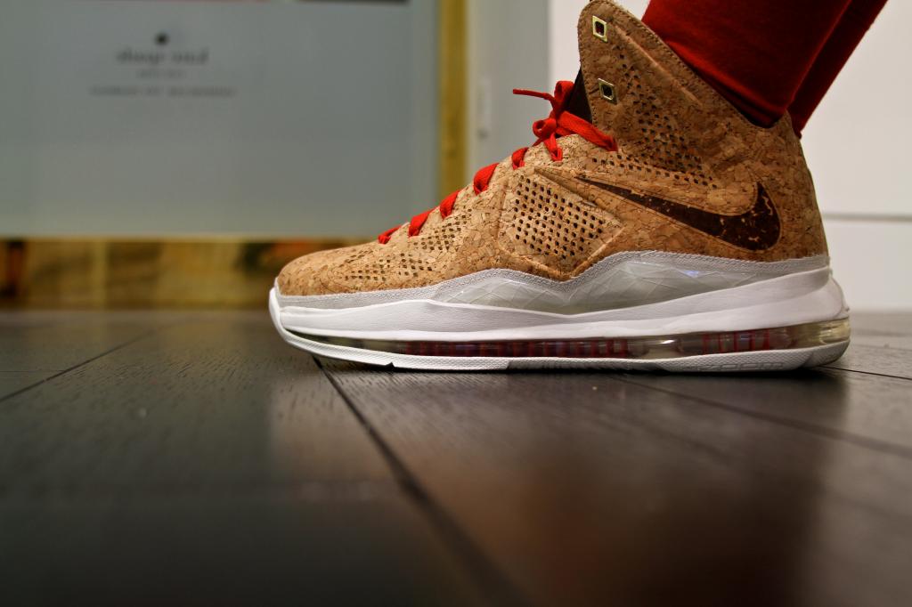 Lebron 10 cork shop on feet