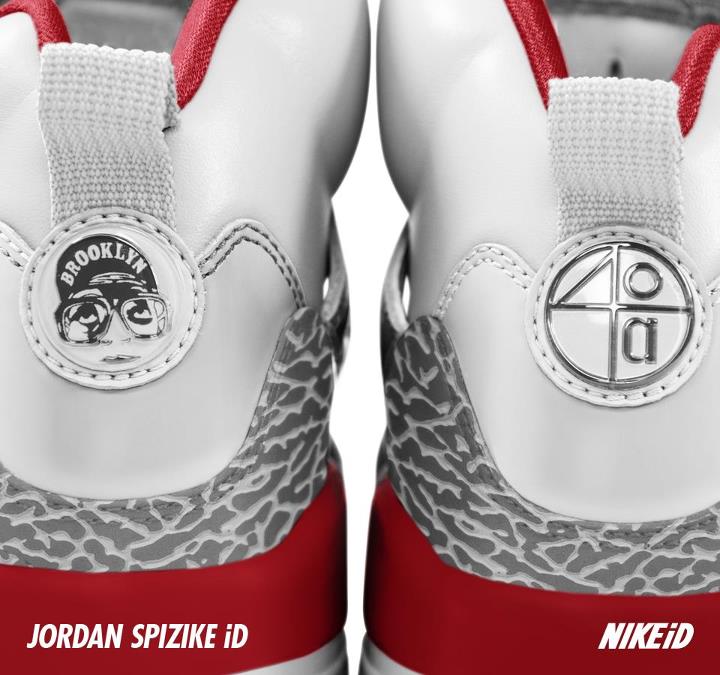 Jordan Spiz'ike NIKEiD White Grey Red (3)