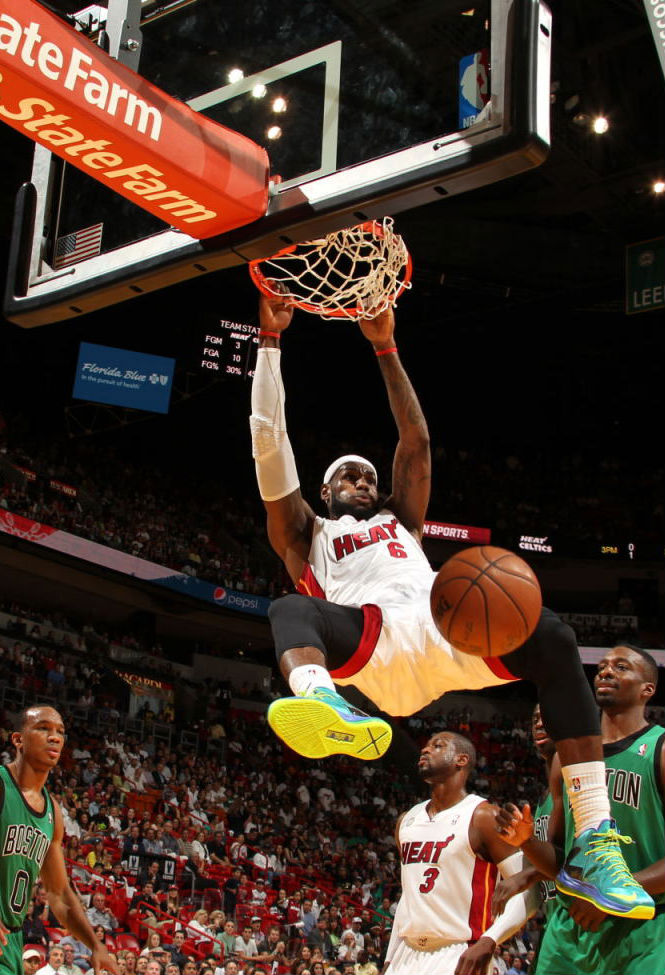 LeBron James wearing Nike LeBron X PS Elite Teal (6)