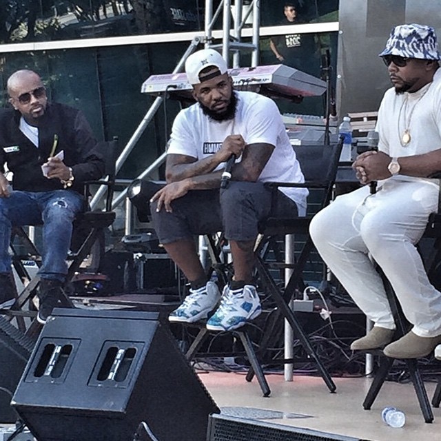 the game wearing jordans