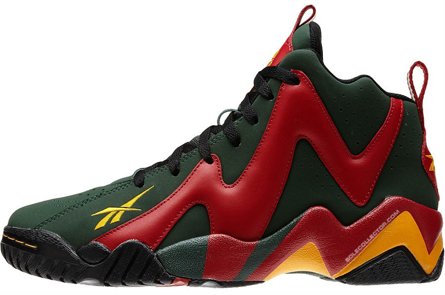 Reebok Kamikaze II 95-96 Sonics Olive Crimson Mist Reebok Gold Black V61153 (2)