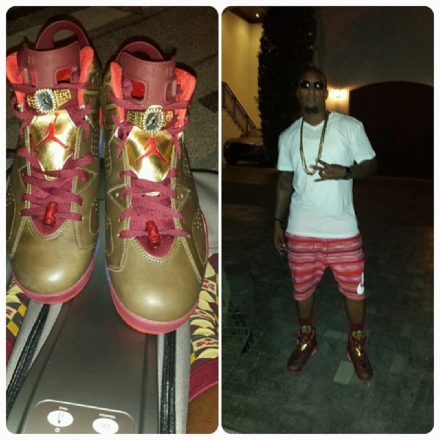 Da Real Lambo wearing Air Jordan VI 6 Cigar