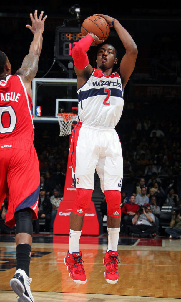 John Wall wearing adidas Top Ten 2000 Red Navy (8)