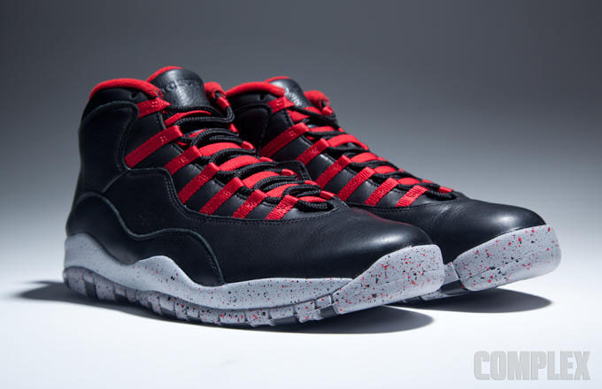 air jordan 10 black and red