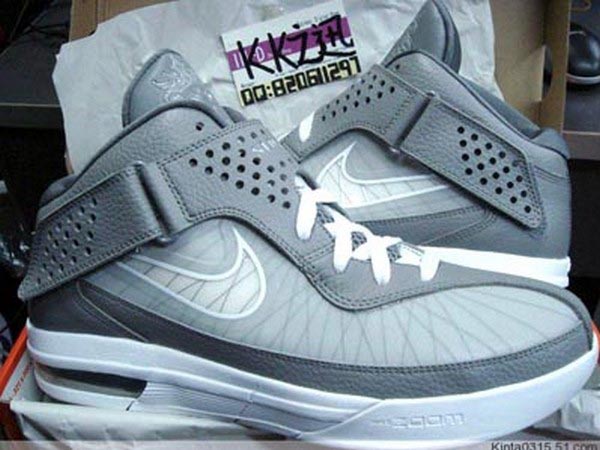 Nike Air Max LeBron Soldier V - Cool Grey/Light Charcoal-White 454131-002