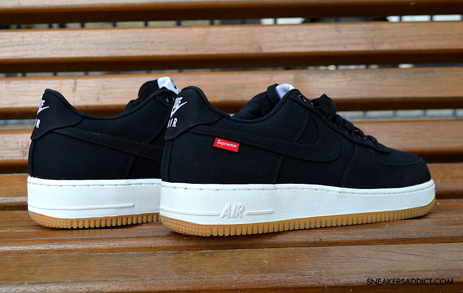 Black canvas clearance air force 1