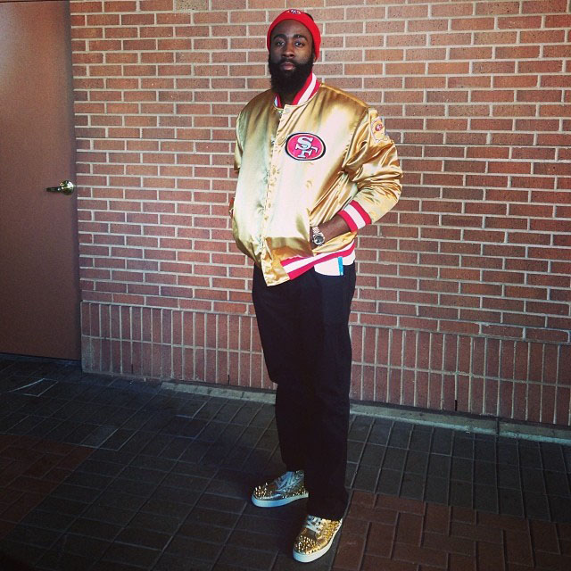 James Harden wearing Christian Louboutin Louis Flat