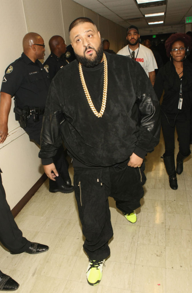 DJ Khaled wearing Reebok Kamikaze II 2 Glow in the Dark