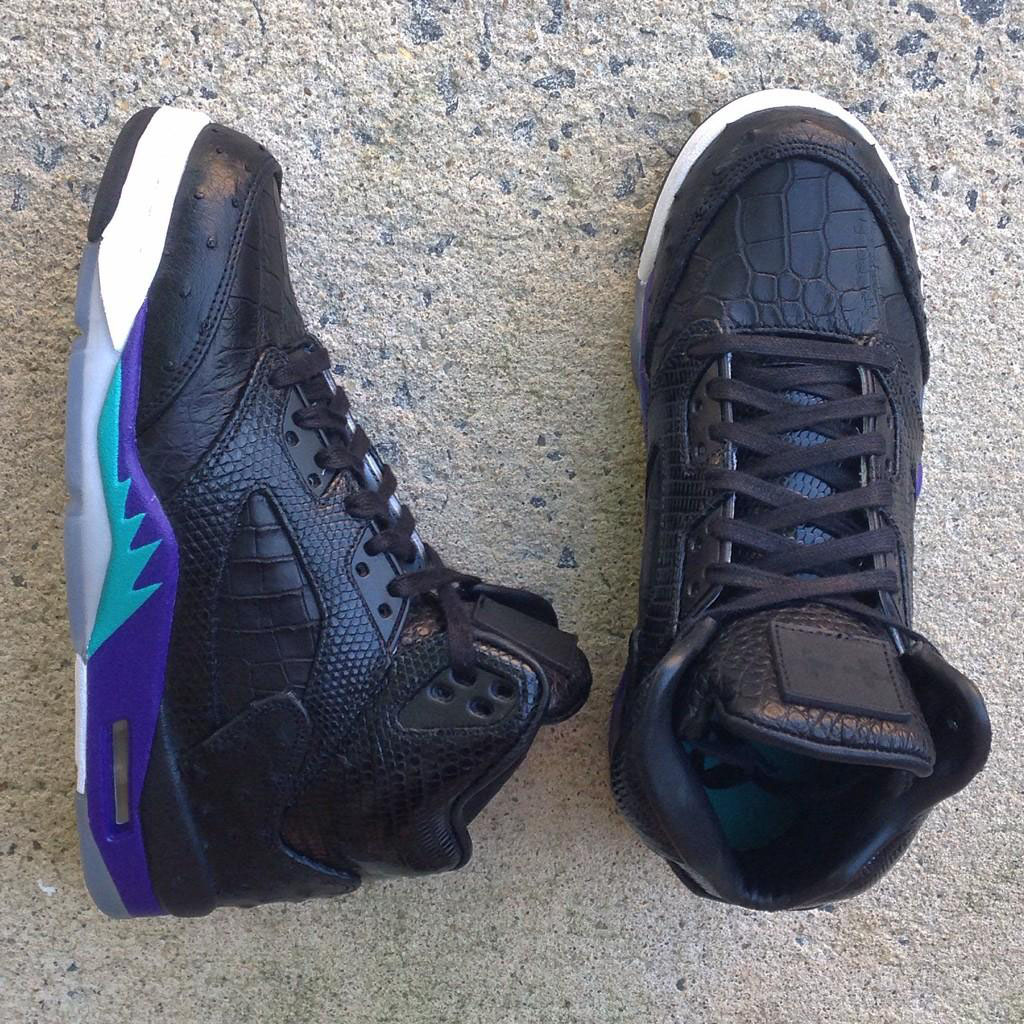 Air Jordan V 5 Black Grape by JBF Customs