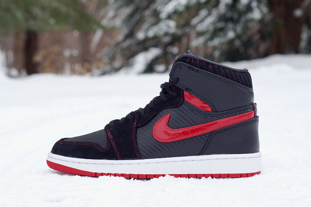 Air jordan 1 outlet black and red suede