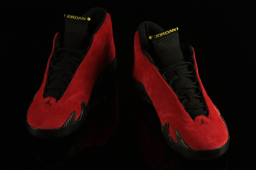 Air Jordan XIV 14 Ferrari Red Suede 654459-670 (4)