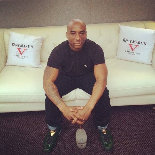 Charlamagne wearing Air Jordan VI 6 Champagne