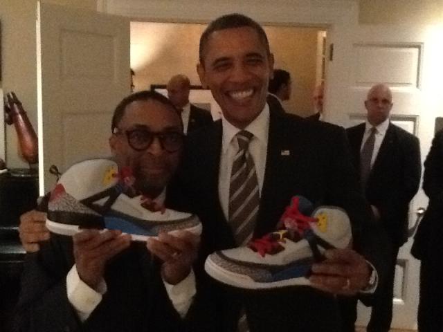 Spike Lee Gifts President Obama with Custom Jordan Spiz'ike