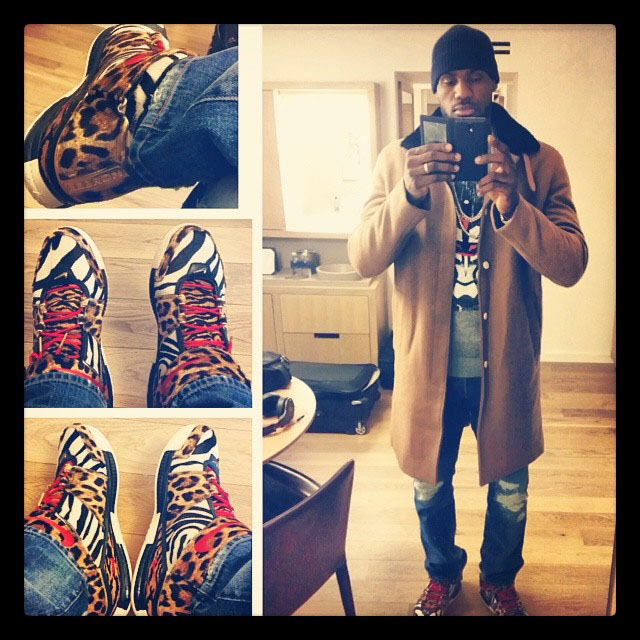 LeBron James wearing Nike LeBron 2 Beast