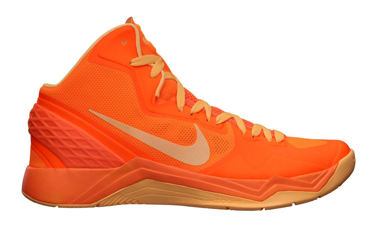 neon orange basketball shoes