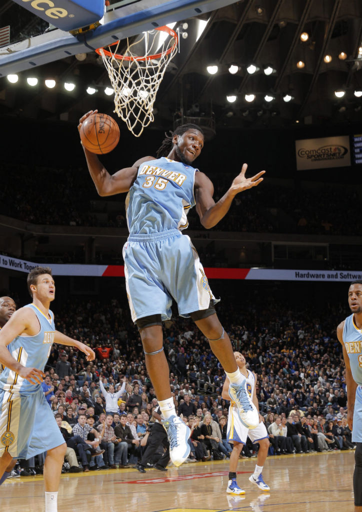 Kenneth Faried wearing adidas adizero Ghost 2