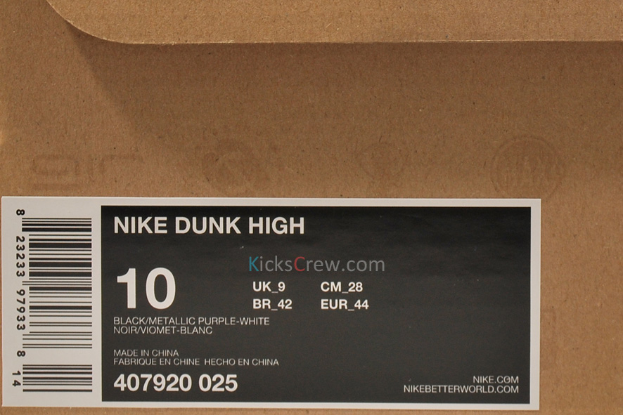 Fragment Design x Nike Dunk High Black Metallic Purple White 407920-025