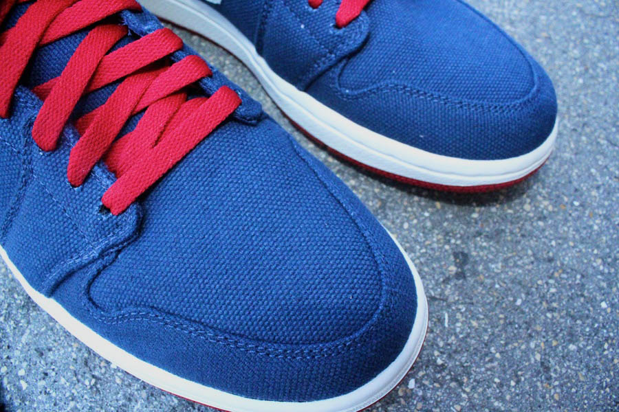 Air Jordan 1 Hi Strap Premium Midnight Navy Red Sail 342132-461 (4)