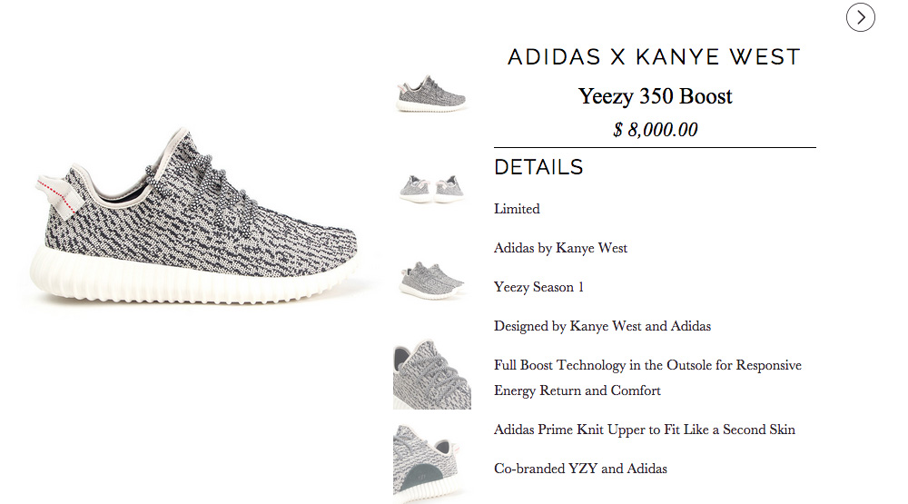 how much do the yeezys cost