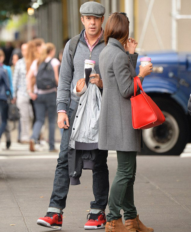 Jason Sudeikis wearing Air Jordan 4 IV Retro Toro