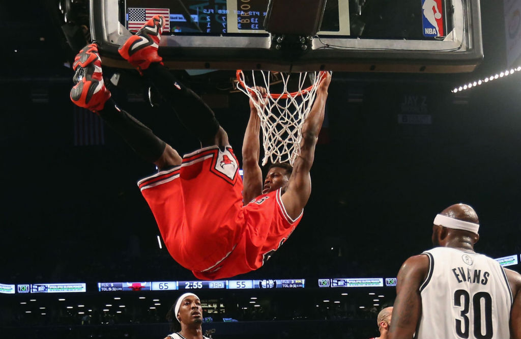 Jimmy Butler wearing adidas Crazy 8